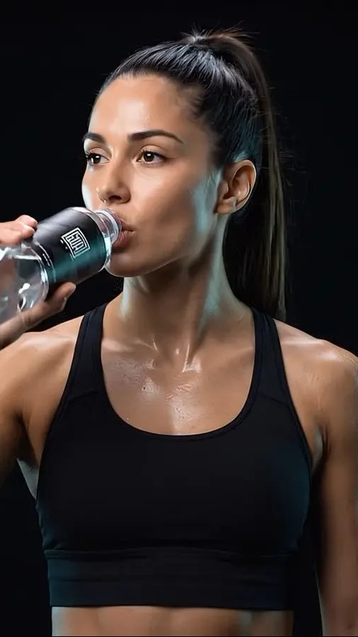 Athlete sipping G.O.A.T WATER