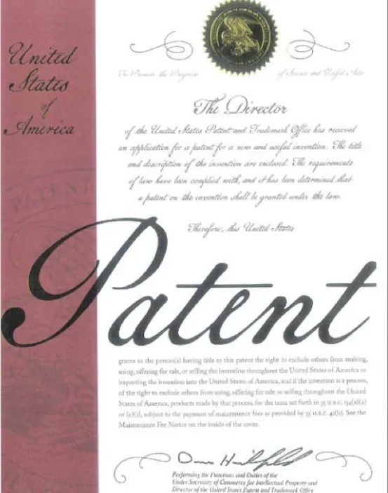 US patent certificate No. 10,913,037 B2